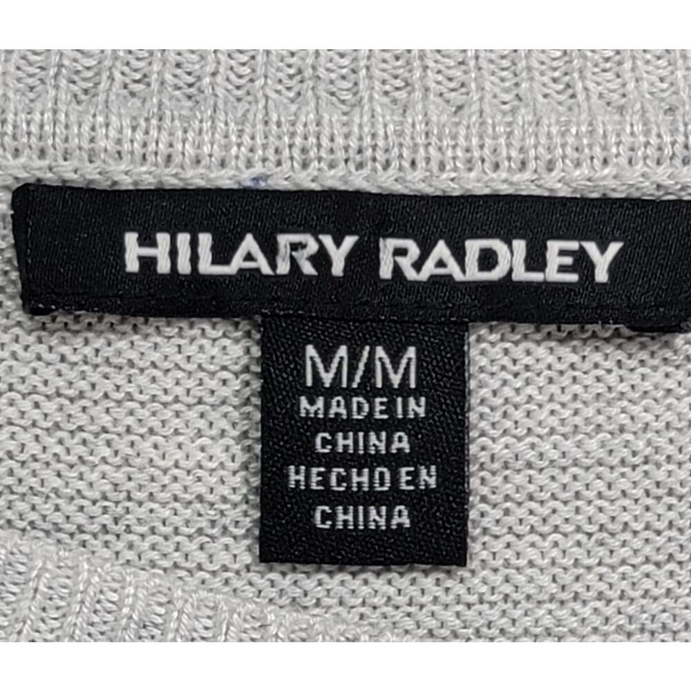 Hilary Radley Gray Marled Layered Hem Sweater Top Medium Lightweight Flowy Soft - Picture 4 of 7